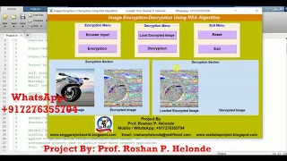 Image Encryption Using RSA Algorithm Matlab Project Source Code - Encryption Decryption Using RSA