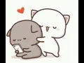 Sweet kittens kiss gif