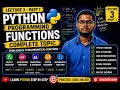 Python Programming Lecture 3 Functions Complete Topic for beginners Tutorial in English