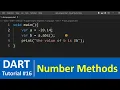 Dart Tutorial - Number Methods Functions in Dart Programming