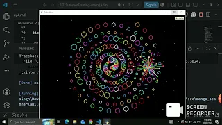 Python code for draw circle animation