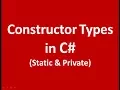 Constructors and its static and private Types in C With Examples
