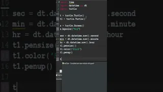 Python Turtle animation digital clock