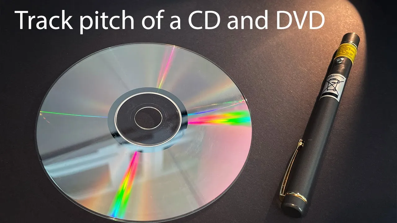Track pitch of a CD and DVD