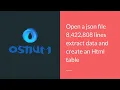 Ostium Osint Browser Open a json file 8 422 808 line extract data and create an Html table