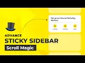 Advance Sticky Sidebar On Scroll In Scroll Magic Fixed Element On Scroll HTML CSS Scroll Magic