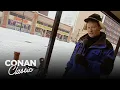 Conan Plays In The Snow Late Night with Conan O Brien