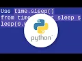 How do I get my program to sleep for 50 milliseconds