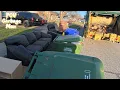Garbage Furnitures Being picked up by Garbage Truck 4K Full U