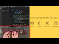 ASMR Programming - Countdown Timer Countdown to my Birt ay Html CSS JavaScript