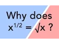 Why does x to the half power mean square root