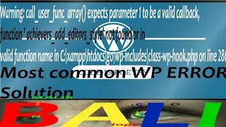 array expects parameter 1 error in wordpress theme development
