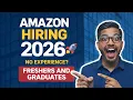 Amazon Ongoing Hiring 2026 Freshers Graduates Apply Now Multiple Roles