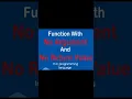 An example of the function type is no argument with no return value in the C program
