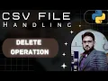 Python program to delete one record from CSV File CSV File Handling CBSE CS 12