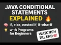 Java Control Statements Explained if else nested if if-else-if with Programs for Beginner