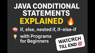 Java Control Statements Explained if else nested if if-else-if with Programs for Beginner