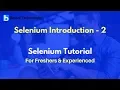 Selenium Introduction - 2 Selenium Tutorial For Beginners