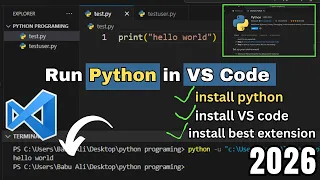 Complete python setup in Vs Code in just 10 minute how to run python in Visual Studio code