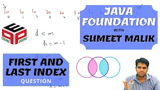 First and Last Index - Question Functions and Arrays Data Structures and Algorithms in JAVA