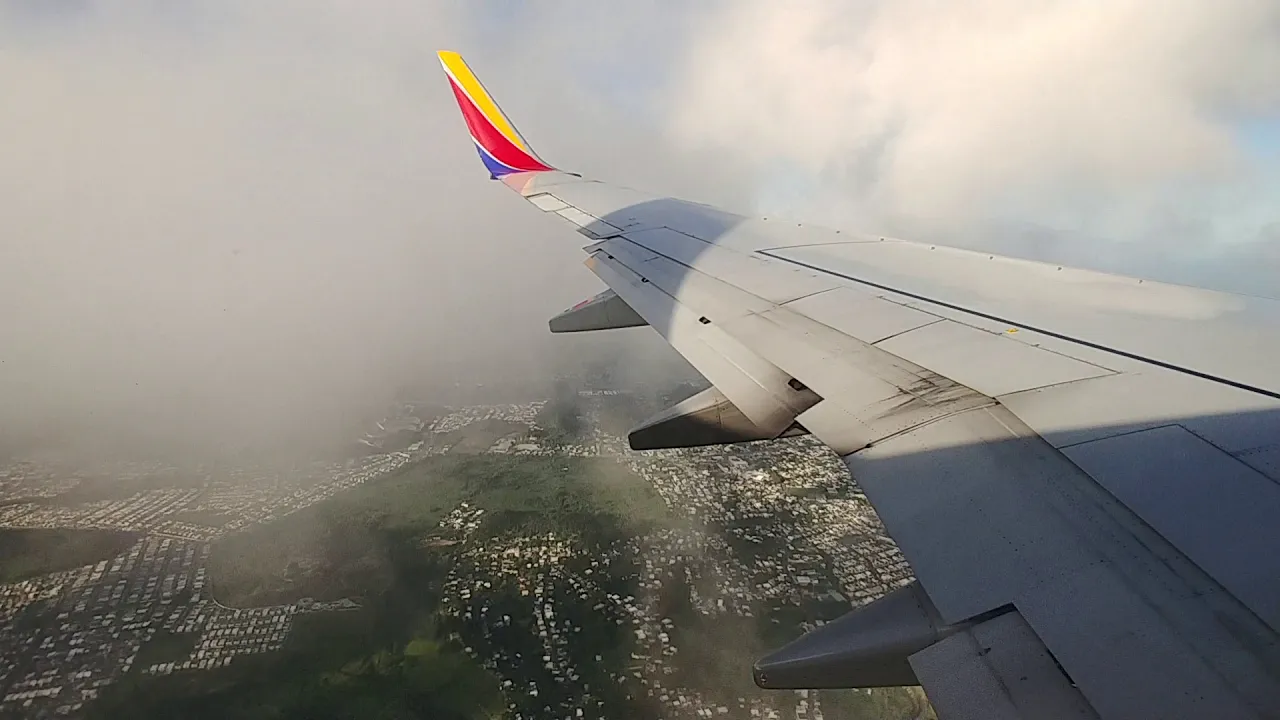 Southwest Airlines 737-700 Landing In San Juan Puerto Rico