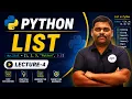 Python List Tutorial for Beginners Complete List in Python Indexing Slicing Methods L-4