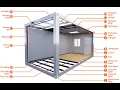 3mX6m pack container house s assemble