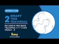 Binary Tree Creation Recursive Preorder Traversal C Code Easily Explained