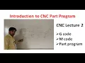 CNC CNC part program CNC programming Introduction of part program G code M code lecture 2