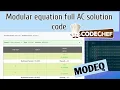 Modular equation codechef solution may long challenge solution available