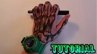 Non-permanent Tattoo Tutorial Tattoo Stift Tutorial - Skelett Hand Motiv Bill Kaulitz