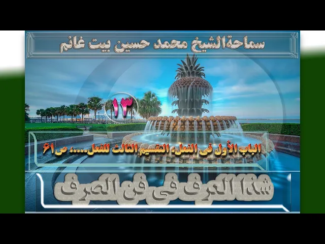 ⁣13    الباب الأول فی الفعل، التقسیم الثالث للفعل....، ص61 - الأستاذ: سماحةالشیخ محمد حسین بیت غانم