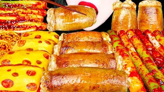 ASMR DEACHANG 통대창 불닭쌈 대파김치 BULDAK WRAP CHEESE KIMCHI RECIPE 요리 먹방 레시피 EATING SOUND MUKBANG