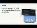 Console Tab 0 - and