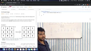 Leetcode - 48 Rotate Image Solution Explained Java