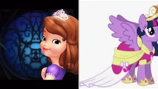comparing twilight sing sofia the first rise and shine with original
