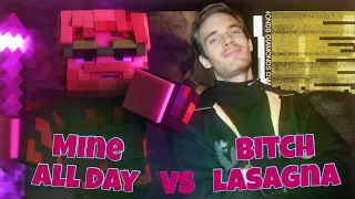 Download Mine All Day vs Bitch Lasagna  Trash Mashup - PewDiePie MP3