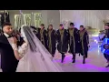 Bride and groom live enter to arabic music and drums