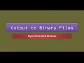 Output to Binary File File Handling in Java ISC Class 11