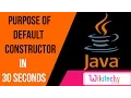 what is the purpose of default constructor in java core java interview wikitechy com