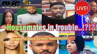 biggie is back big brother strikes housemates nengi kidwaya erica tolanibaj and ozo