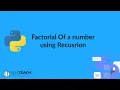 2 8 2 Factorial of a number using recursion Chapter 2 Functions PYTHON CLASS 12