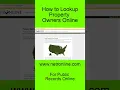 How to lookup property owners online FREE