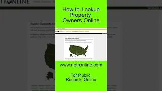 How to lookup property owners online FREE
