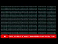 How to write a simple matrix rain code
