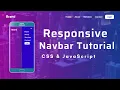Responsive Side Navigation Bar in HTML CSS javascript Responsive Sidebar Menu for Mobile