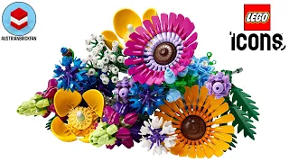 LEGO Wildflower Bouquet Speed Build - LEGO Icons 10313