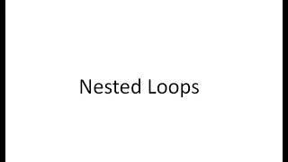 Nested Loops in Python