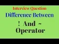 difference between logical not and bitwise not in java