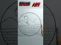 Easy Scenery Circle drawing Easy drawing ideas for beginners Cute drawing
